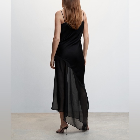 Camille x Mango Asymmetric Hem Dress Sz M - Picture 4 of 10